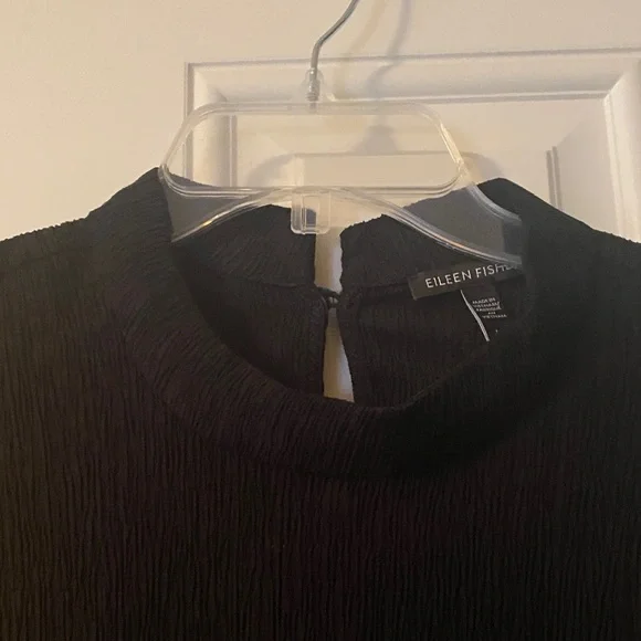 Eileen Fisher Black Sleeveless Mini Dress - Picture 2 of 5